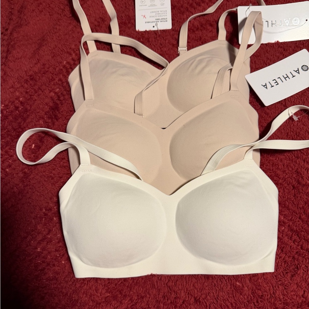 Athleta Women's Bralette Set - Cream and Tan